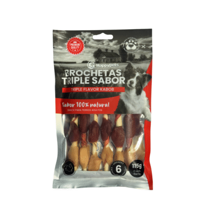 HAPPYPETS Brochetas triple sabor 115g