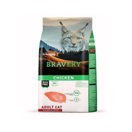Bravery Gato Adulto Esterilizado Pollo